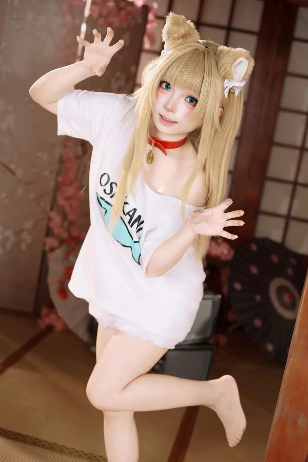 【黄豆粉cos】40原猫娘和风室内写真 - 第 1 张
