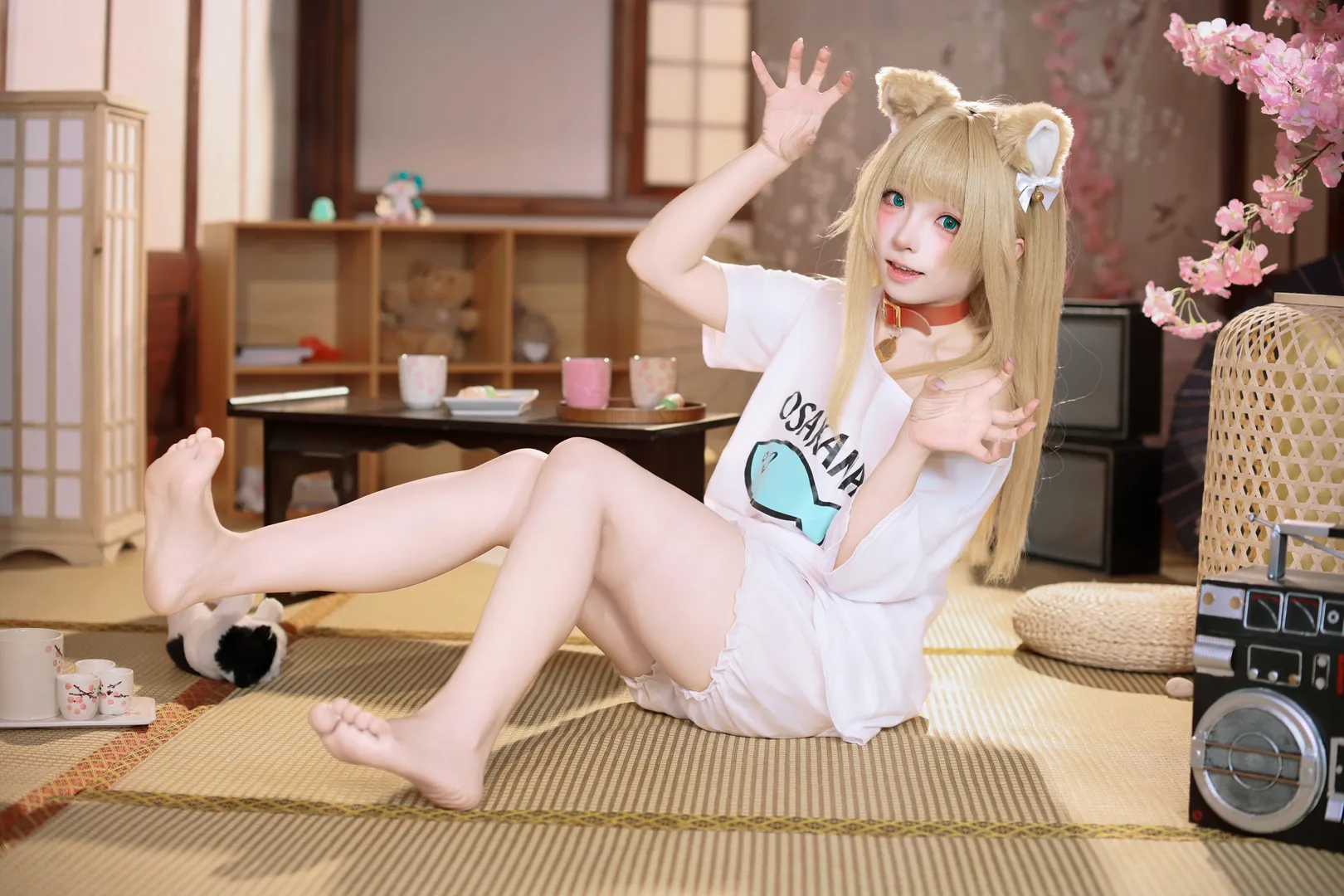 【黄豆粉cos】40原猫娘和风室内写真 - 第 3 张