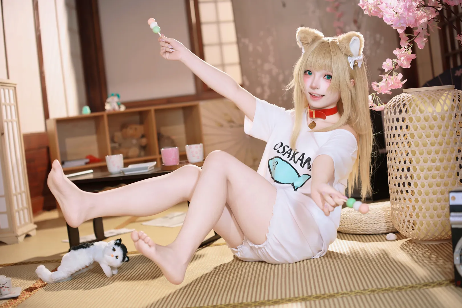 【黄豆粉cos】40原猫娘和风室内写真 - 第 5 张