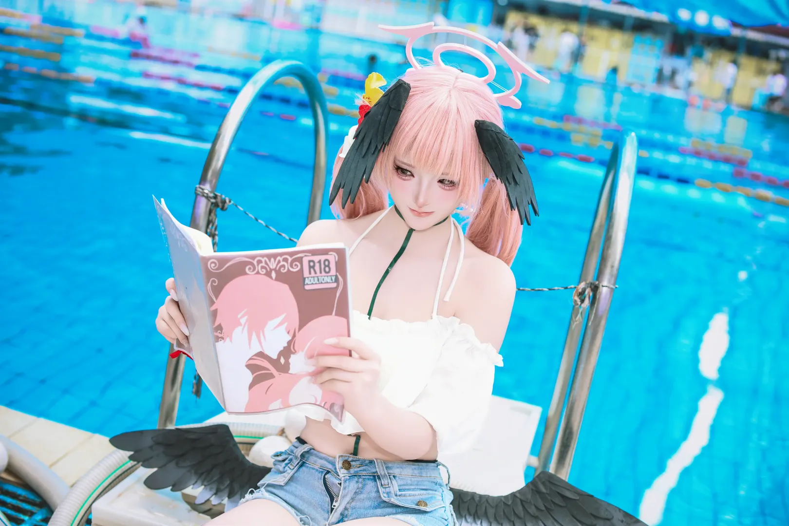 【下江小春cos】蔚蓝档案泳池清凉写真 - 第 5 张