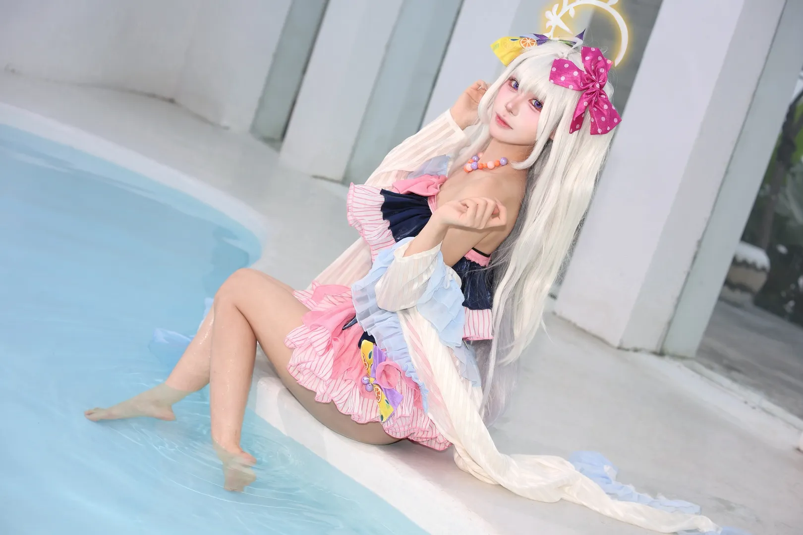 【白洲梓cos】蔚蓝档案泳池边的清凉夏日 - 第 8 张
