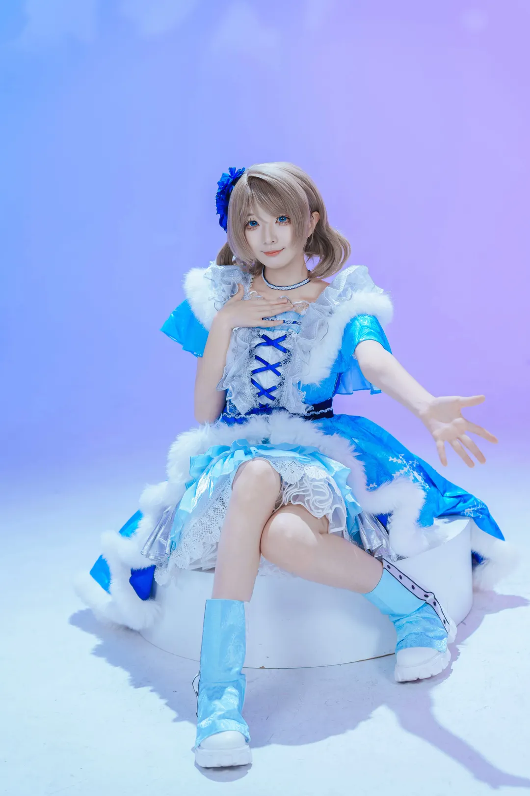 【渡边曜cos】lovelive 冰蓝色的冬雪奇遇 - 第 2 张