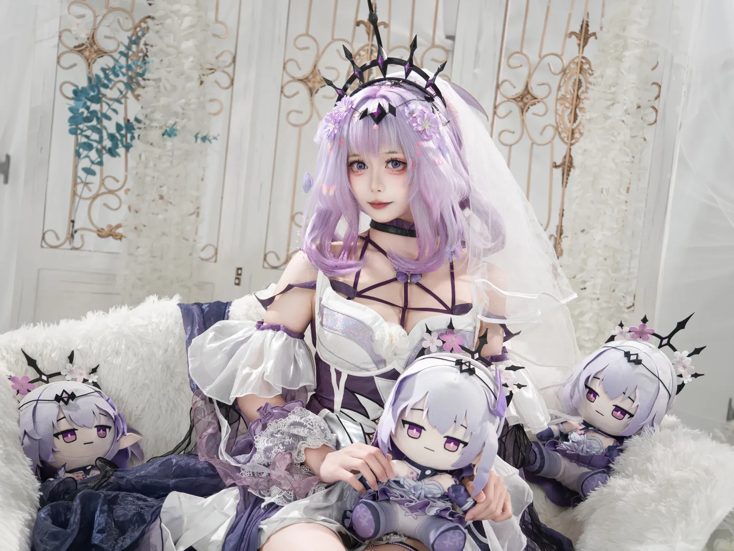 【遐蝶cos】崩坏星穹铁道暗黑婚纱造型尝试 - 第 1 张