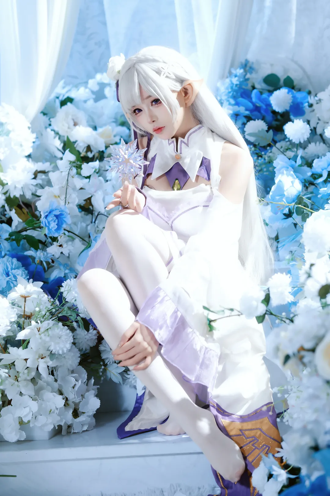 【爱蜜莉雅cos】Re:从零开始的异世界生活，纯白精灵的冰雪主题 - 第 7 张