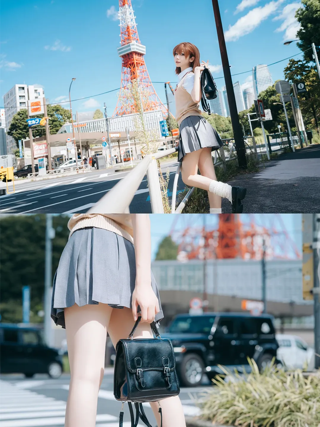 【御坂美琴cos】某科學的超電磁炮，東京塔下的常盤臺日常 - 第 12 張