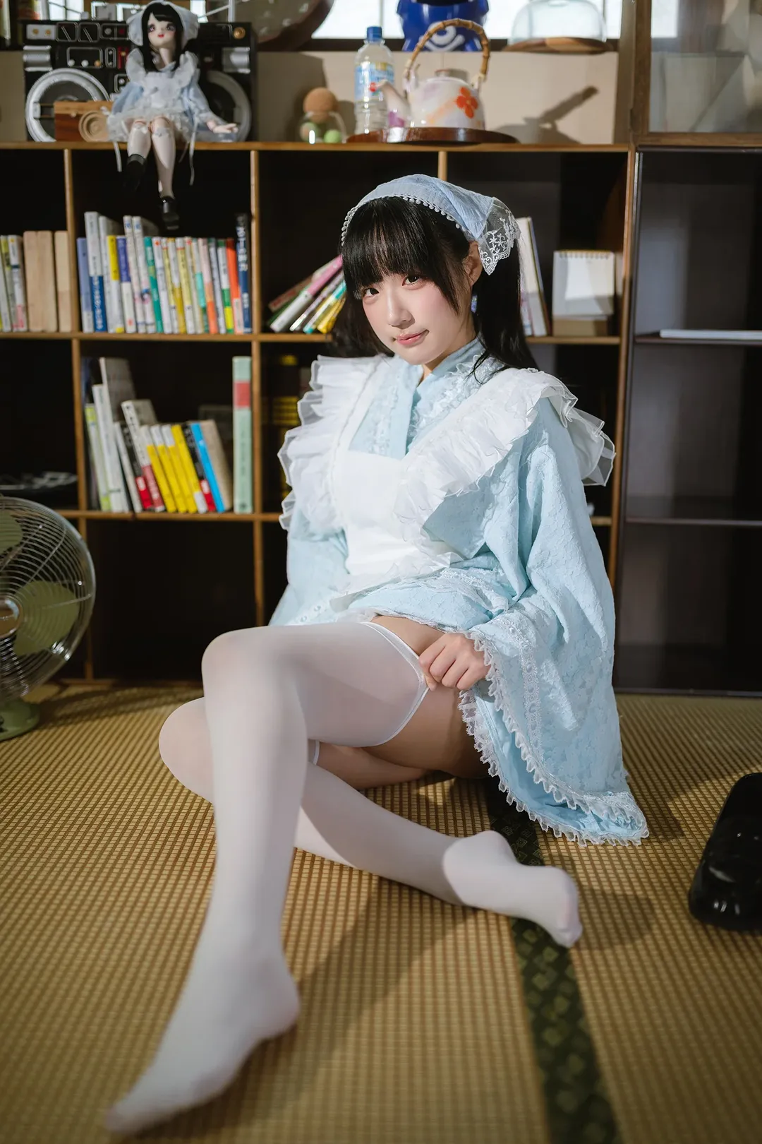奶油波子汽水与纯白下午茶，复古和室里的慵懒写真 - 第 15 张