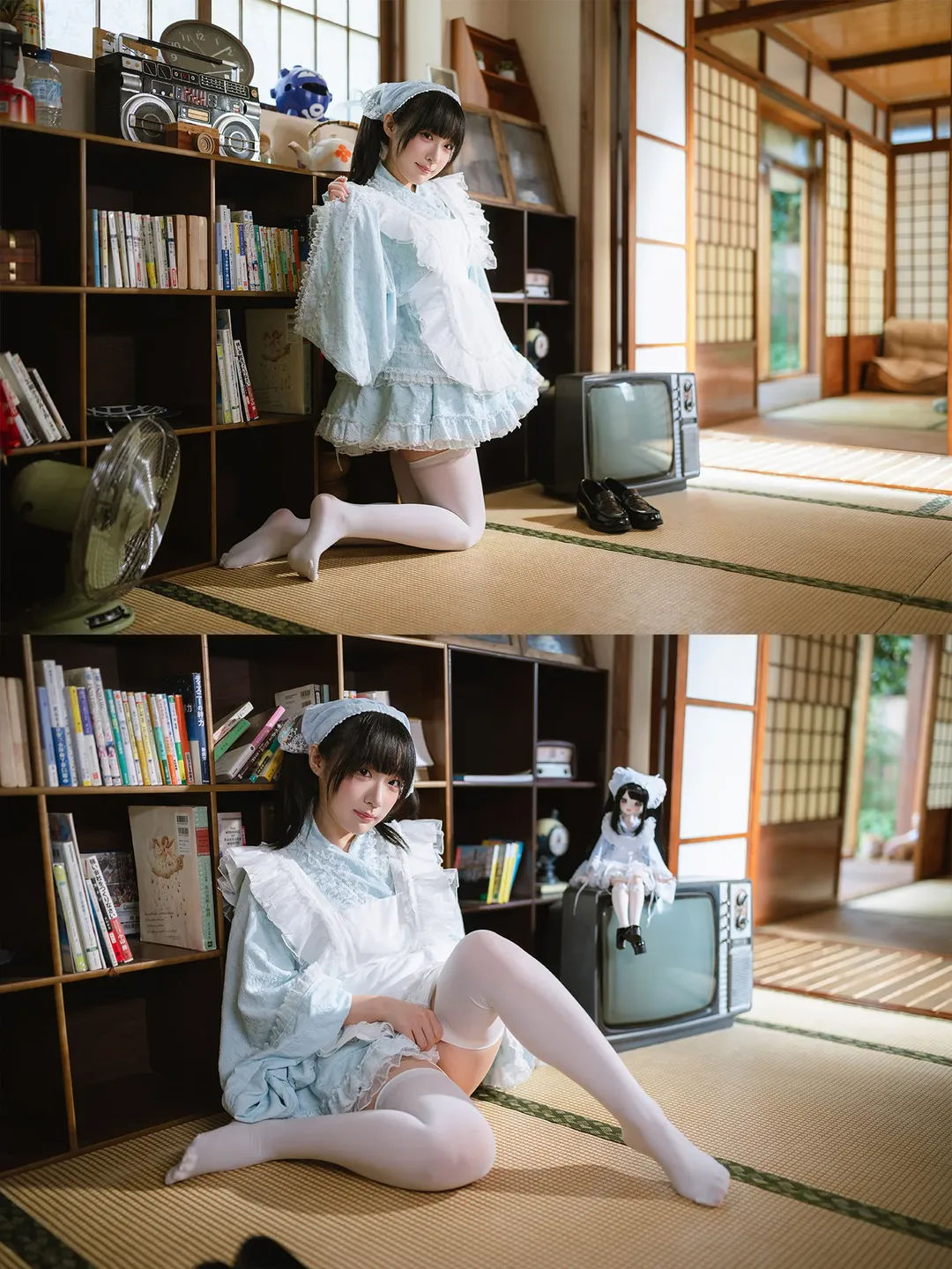 奶油波子汽水与纯白下午茶，复古和室里的慵懒写真 - 第 2 张
