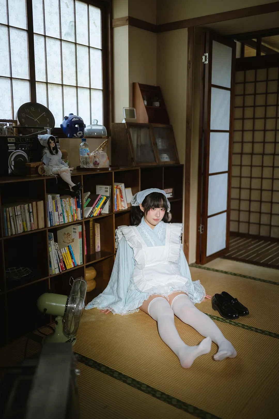奶油波子汽水与纯白下午茶，复古和室里的慵懒写真 - 第 5 张