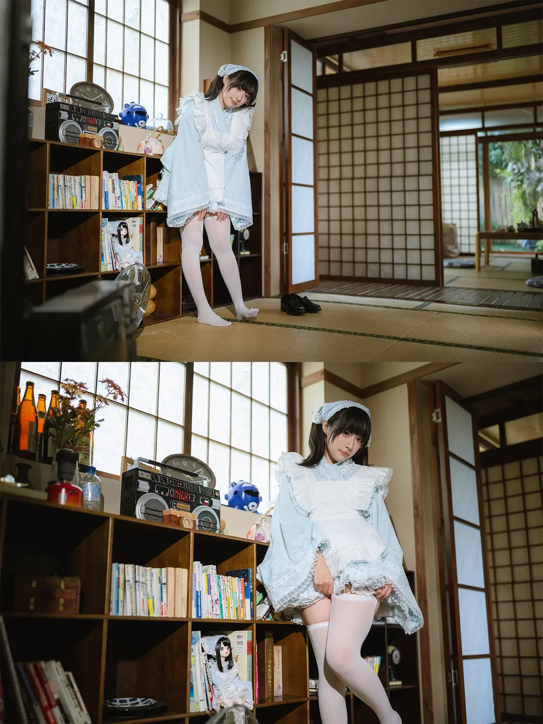 奶油波子汽水与纯白下午茶，复古和室里的慵懒写真 - 第 9 张