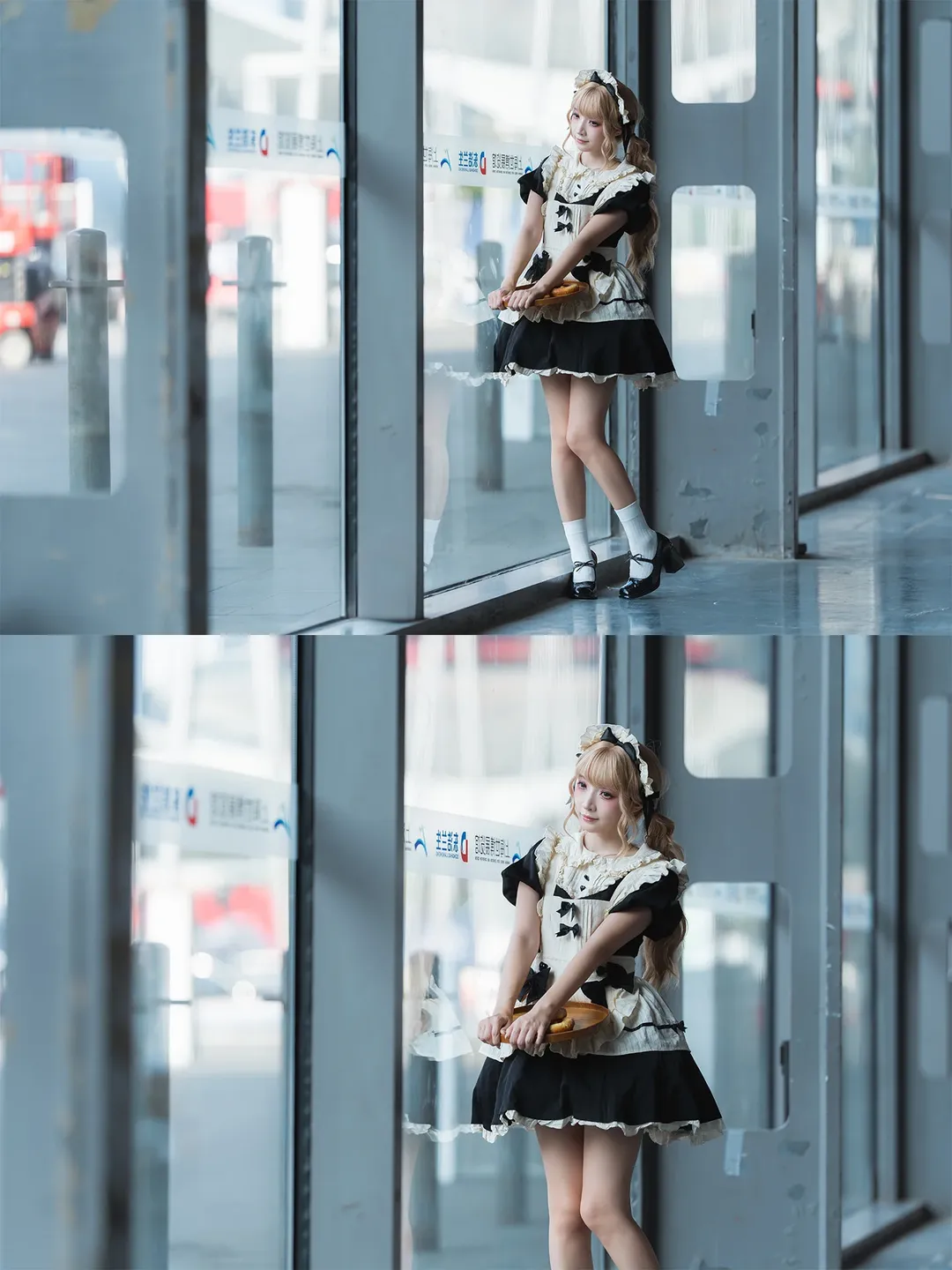 唯卓仕展台黑白女仆装cosplay拍摄体验 - 第 13 张