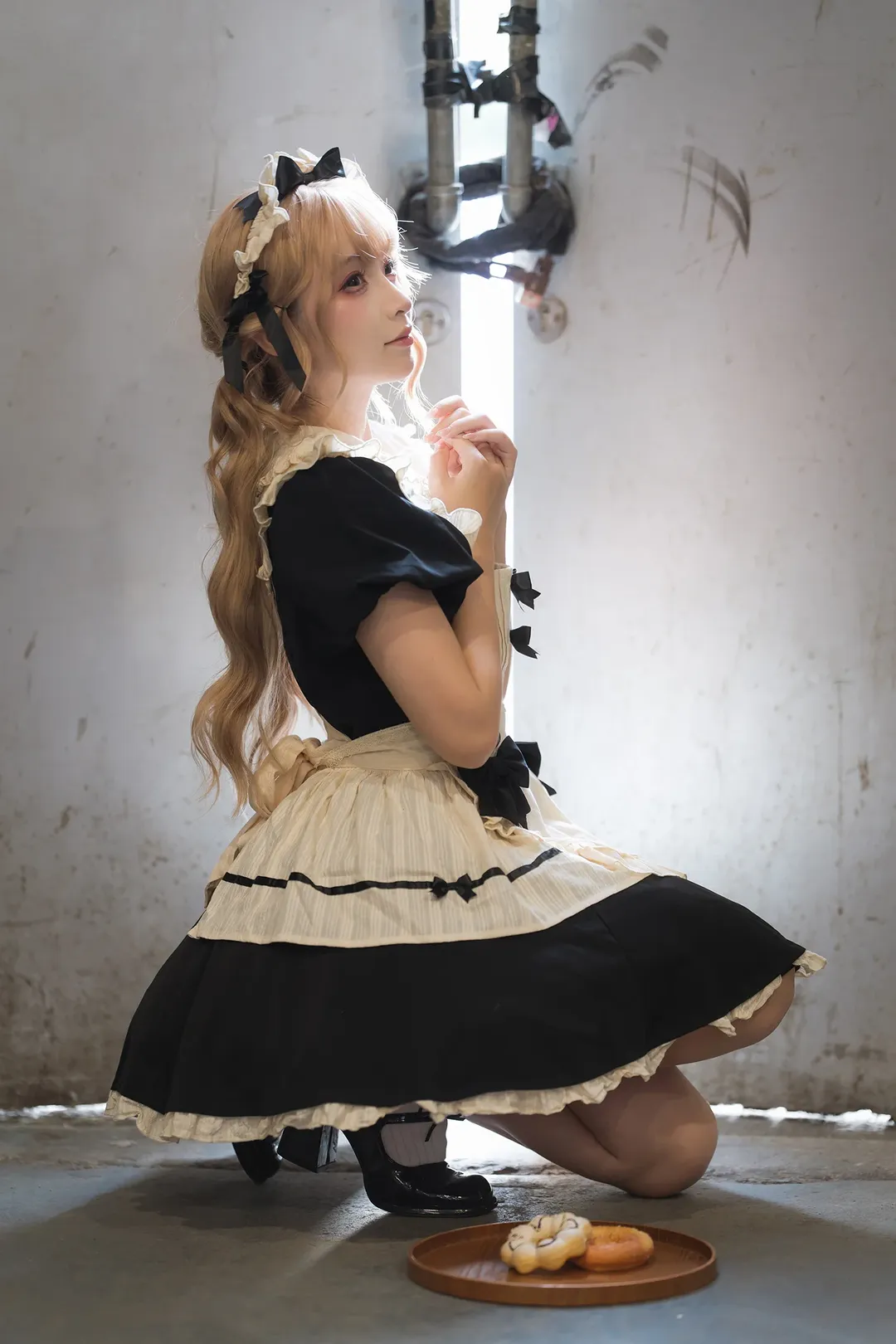 唯卓仕展台黑白女仆装cosplay拍摄体验 - 第 16 张