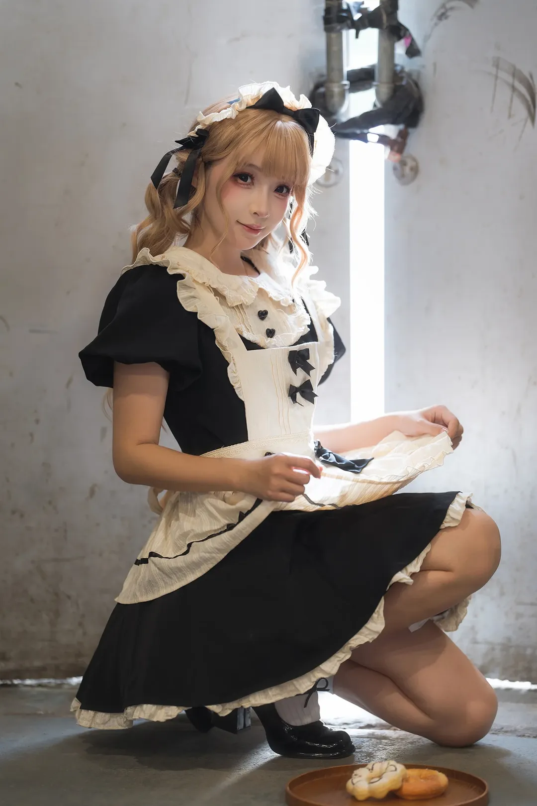 唯卓仕展台黑白女仆装cosplay拍摄体验 - 第 17 张