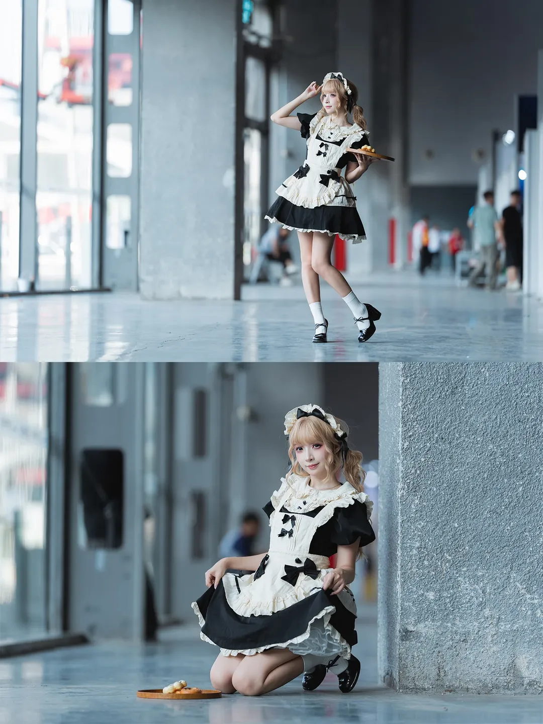 唯卓仕展台黑白女仆装cosplay拍摄体验 - 第 9 张