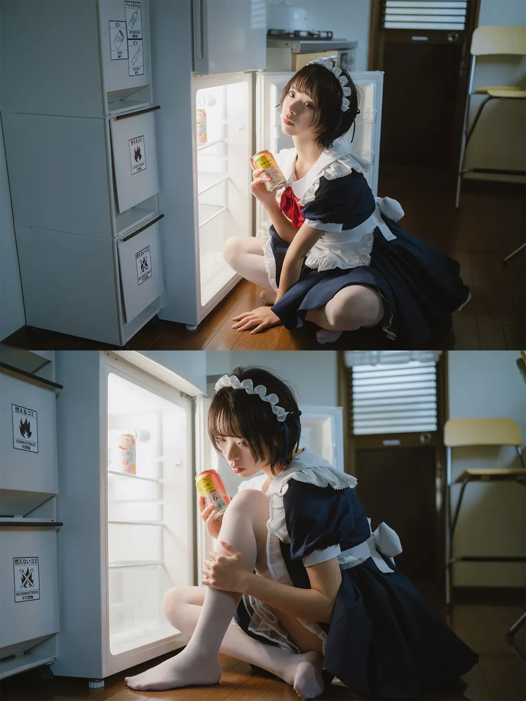 日系女僕裝居家寫真，微醺狀態下的慵懶日常 - 第 2 張
