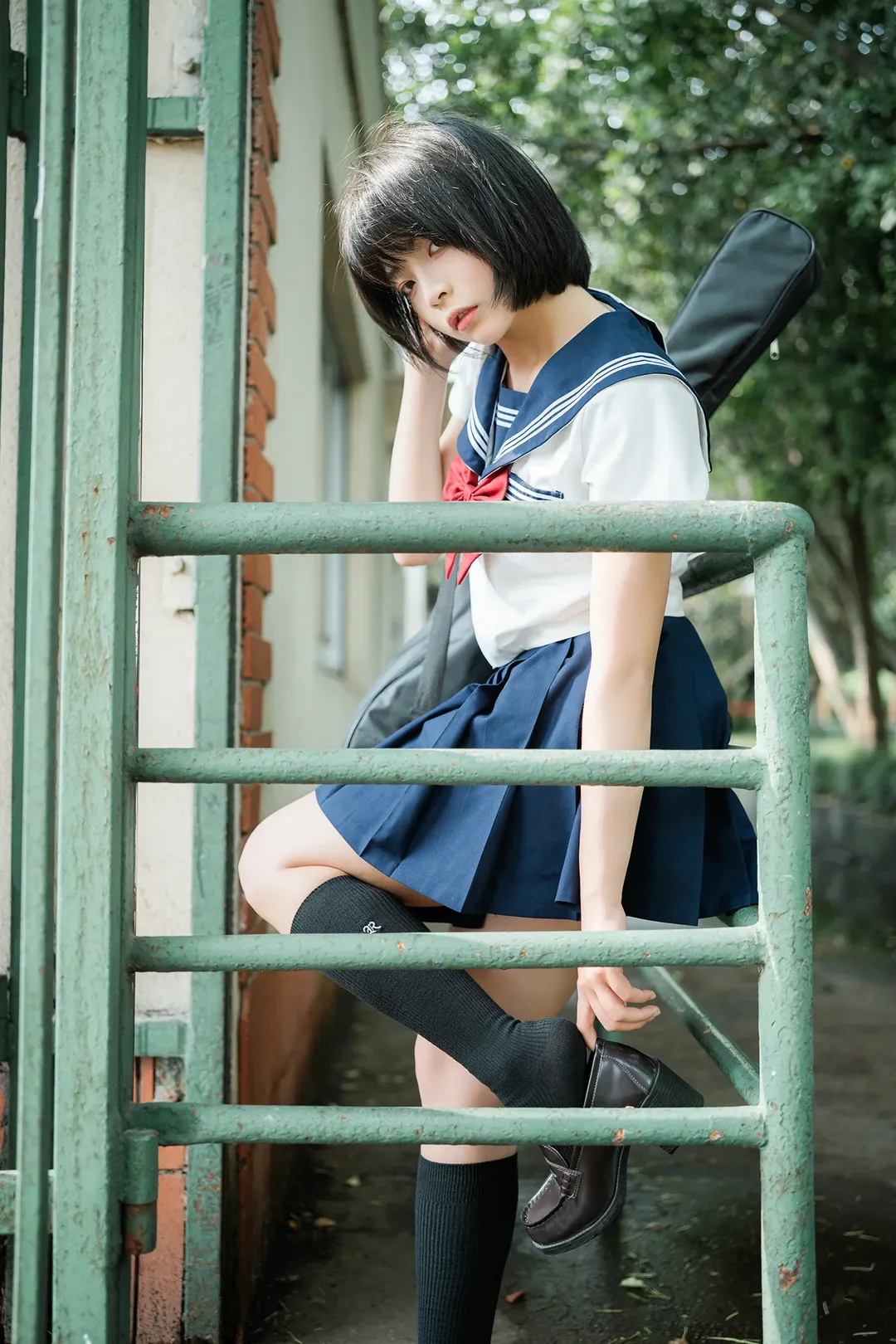 抓住暑期的尾巴拍一組校園風JK制服外拍 - 第 1 張
