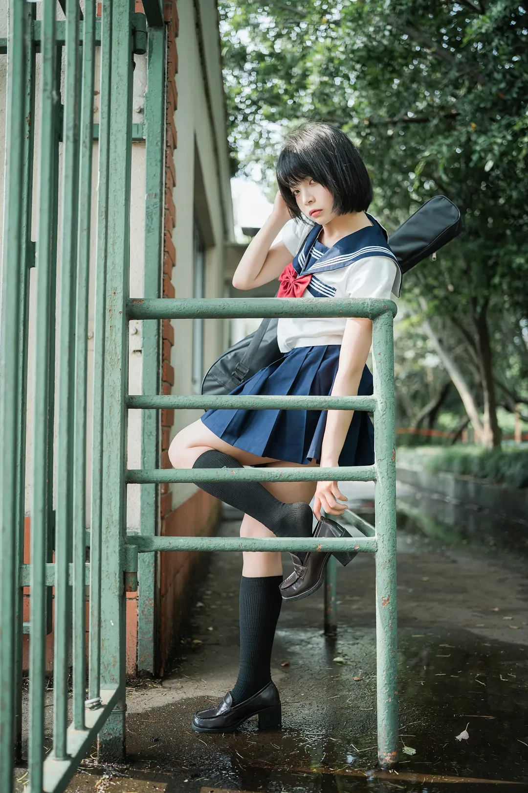 抓住暑期的尾巴拍一組校園風JK制服外拍 - 第 14 張
