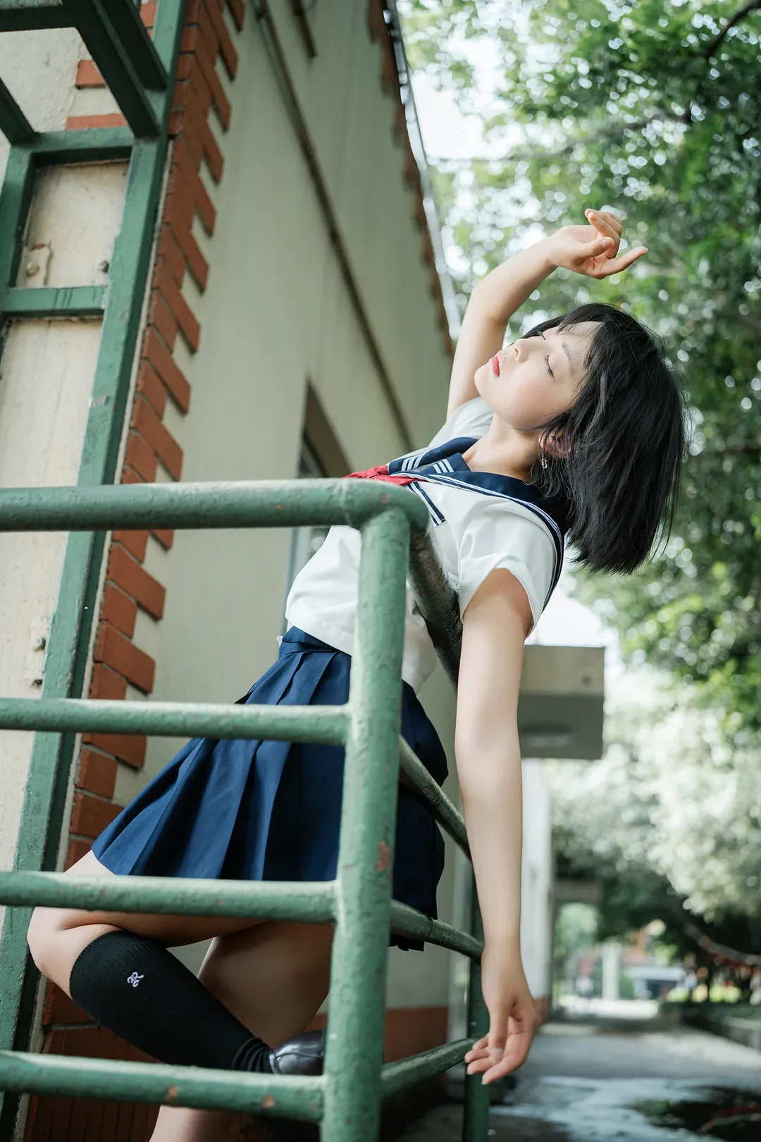 抓住暑期的尾巴拍一組校園風JK制服外拍 - 第 16 張