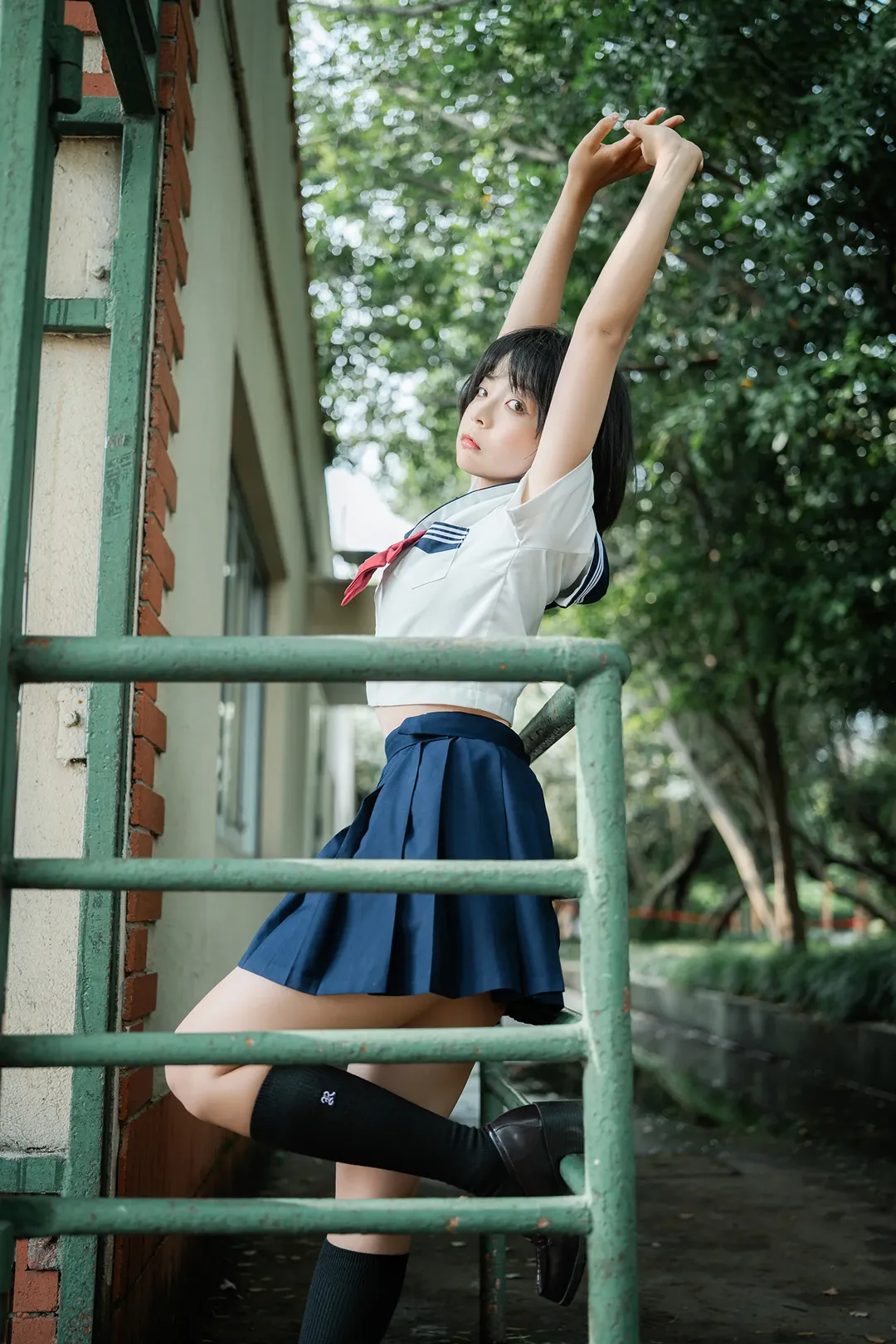 抓住暑期的尾巴拍一組校園風JK制服外拍 - 第 3 張