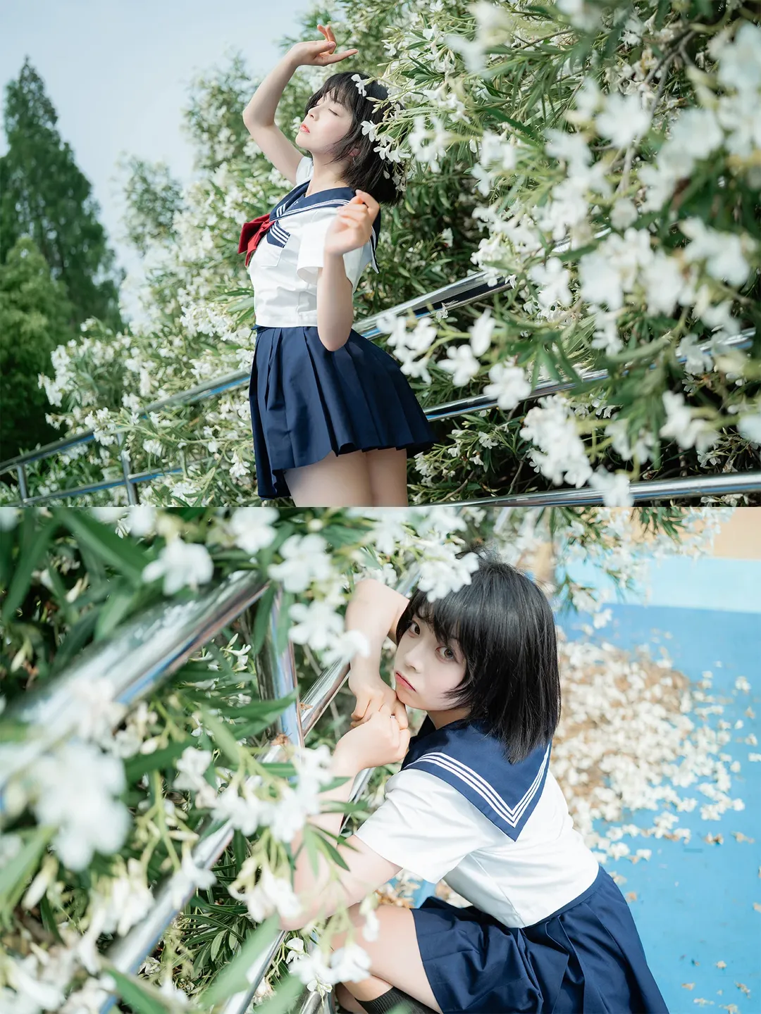 抓住暑期的尾巴拍一組校園風JK制服外拍 - 第 4 張