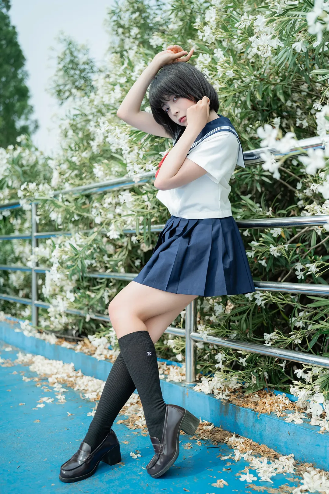 抓住暑期的尾巴拍一組校園風JK制服外拍 - 第 5 張