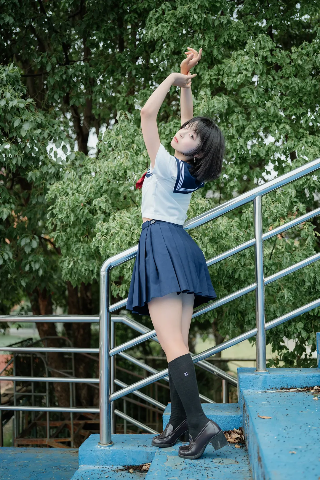 抓住暑期的尾巴拍一組校園風JK制服外拍 - 第 7 張