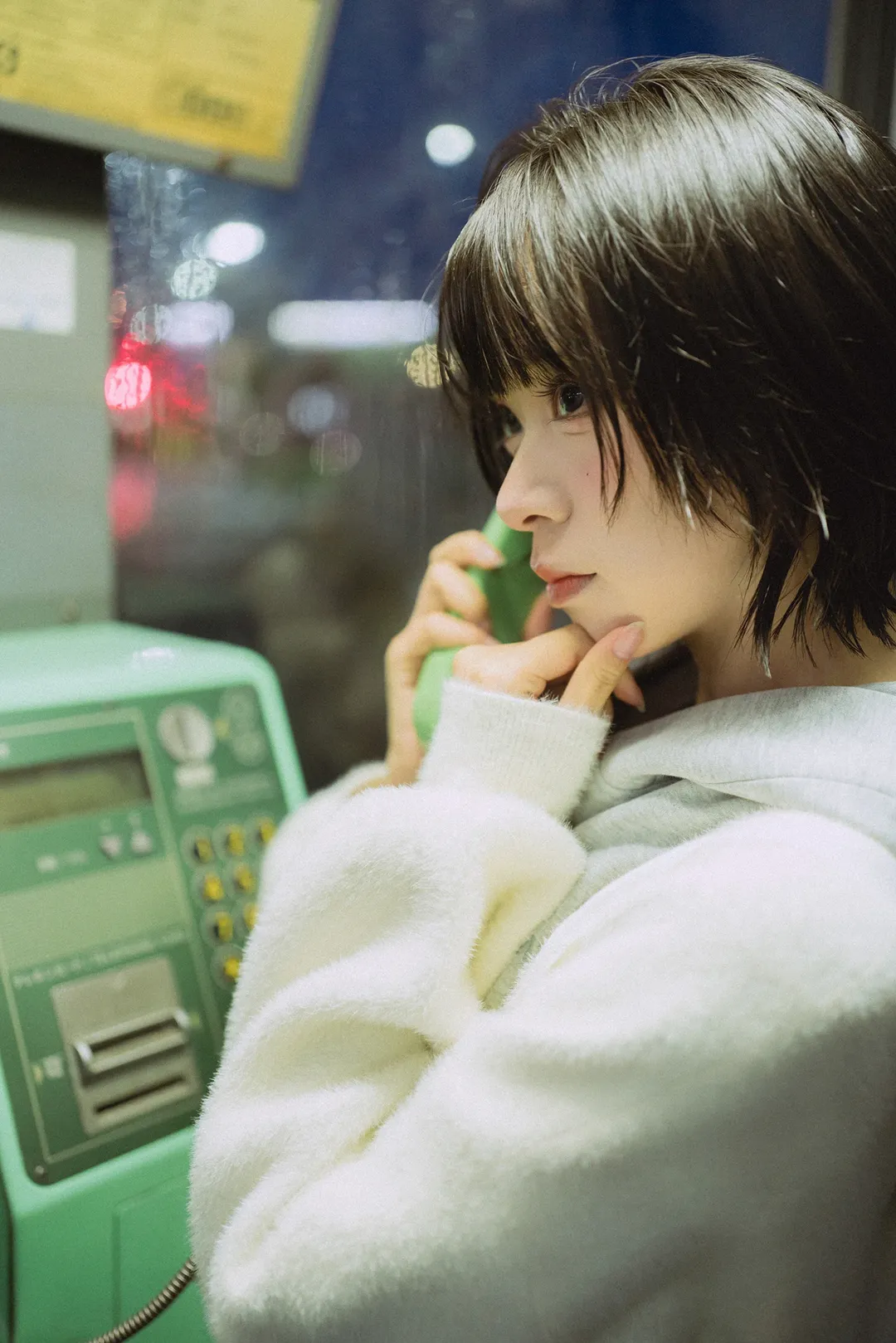 高松灯cos 雨夜电话亭氛围感写真 - 第 11 张