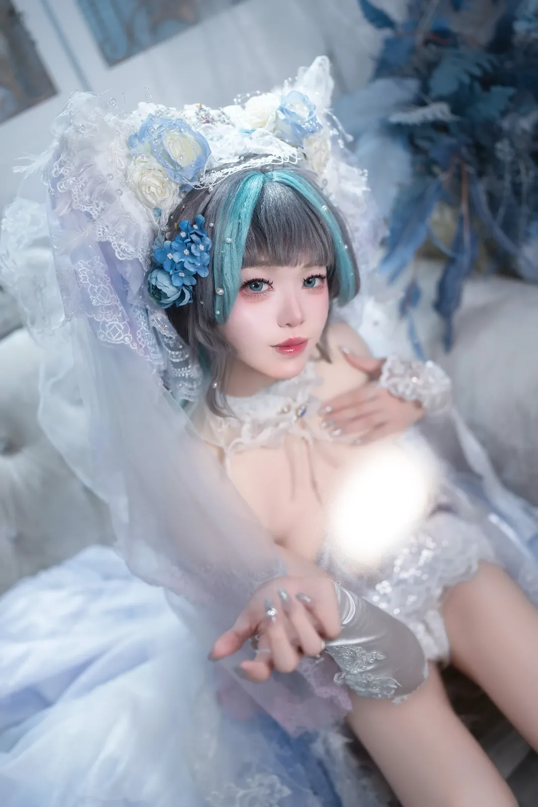 【柴郡cos】碧蓝航线柴郡花嫁猫耳头纱造型分享 - 第 1 张