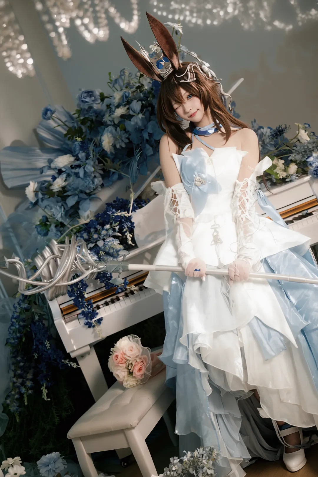 【阿米婭cos】明日方舟羅德島的藍色花海與音樂旋律 - 第 12 張