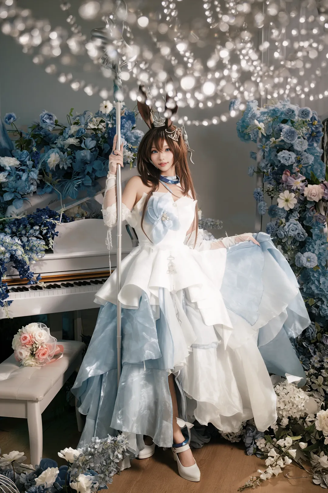 【阿米婭cos】明日方舟羅德島的藍色花海與音樂旋律 - 第 13 張