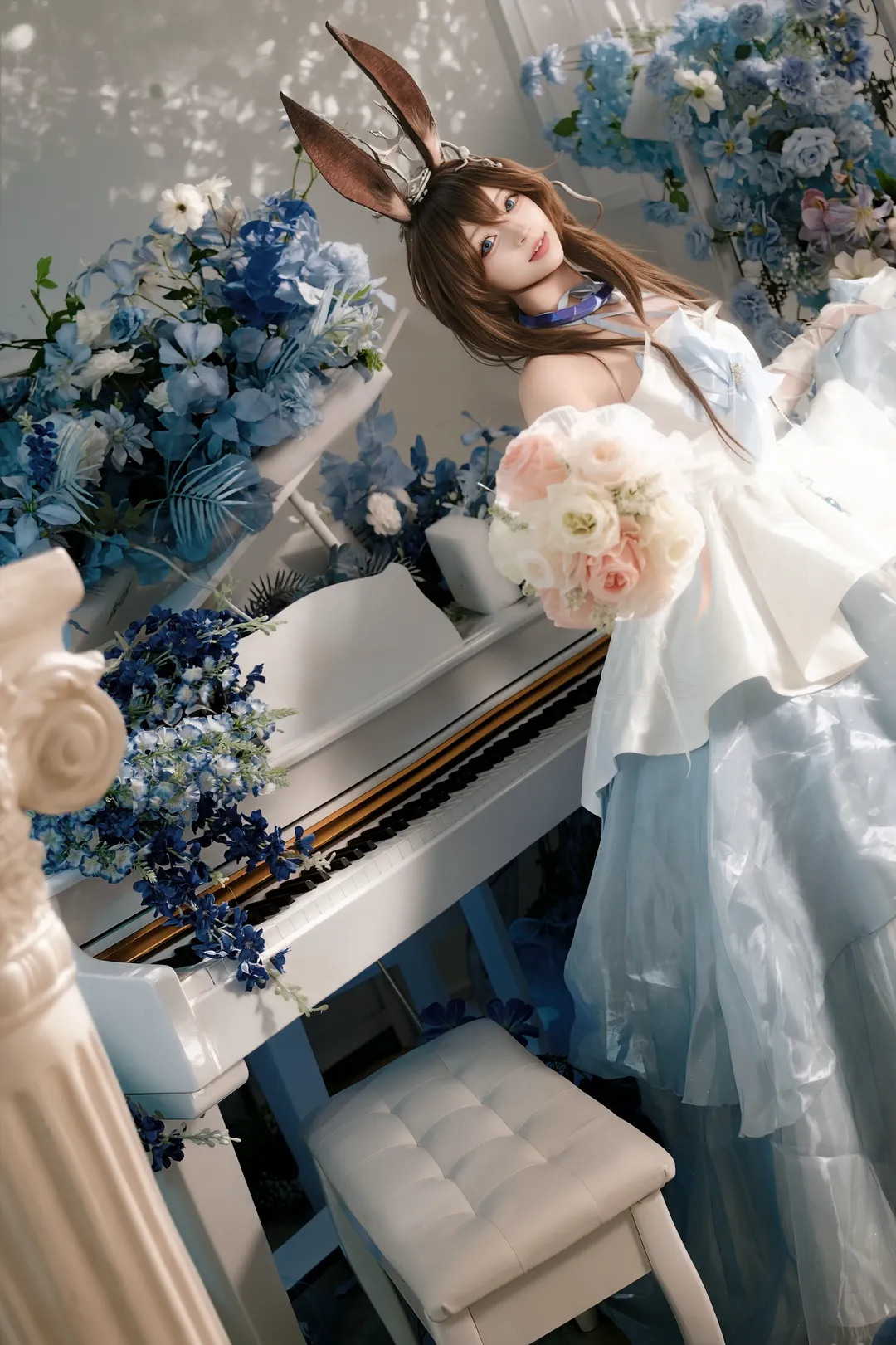 【阿米婭cos】明日方舟羅德島的藍色花海與音樂旋律 - 第 14 張