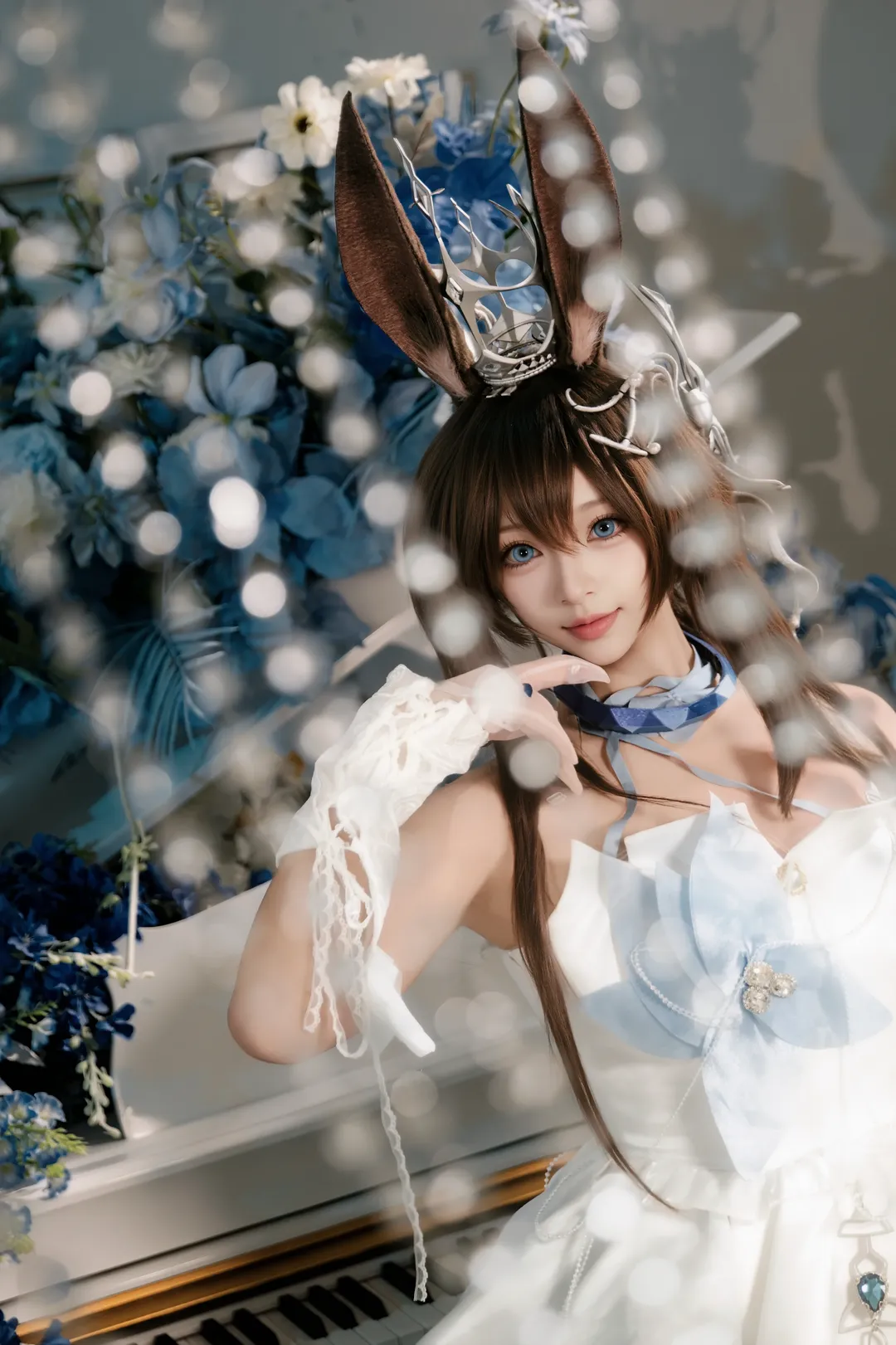 【阿米婭cos】明日方舟羅德島的藍色花海與音樂旋律 - 第 17 張