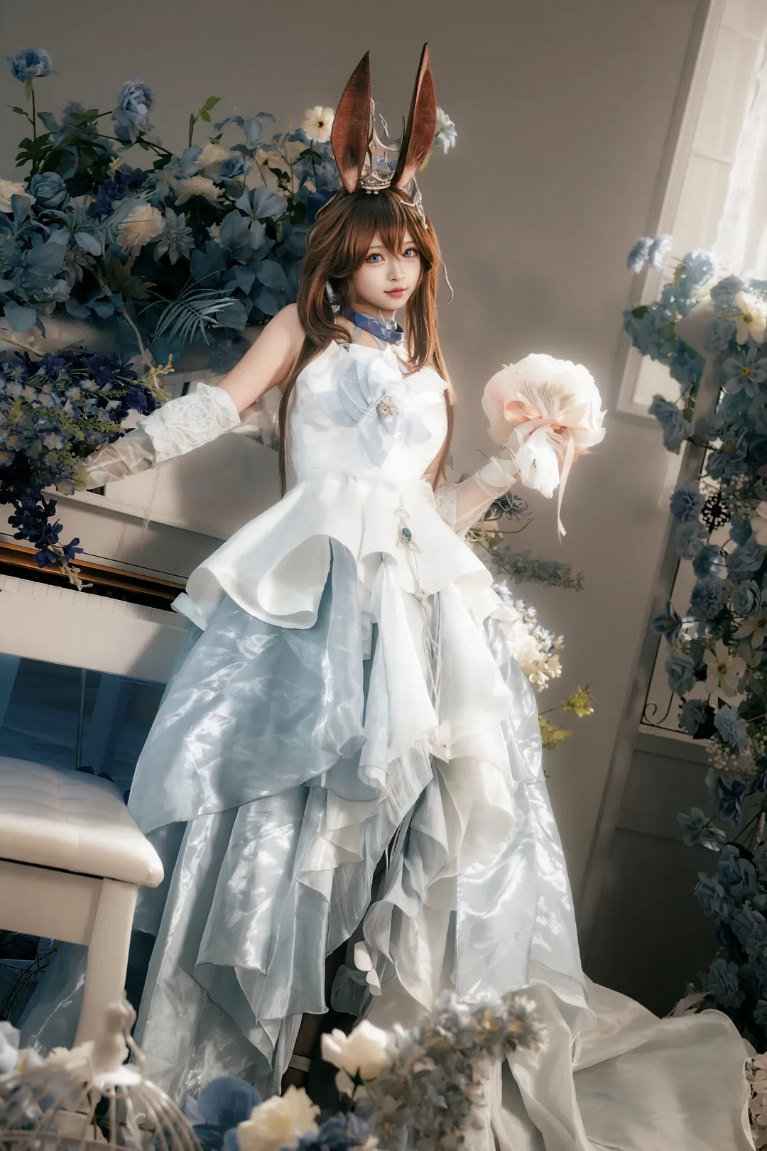 【阿米婭cos】明日方舟羅德島的藍色花海與音樂旋律 - 第 3 張