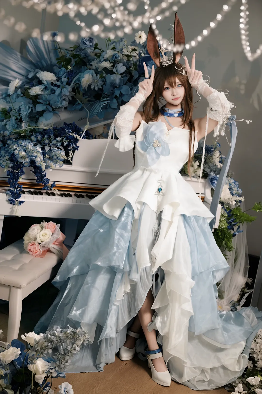 【阿米婭cos】明日方舟羅德島的藍色花海與音樂旋律 - 第 8 張