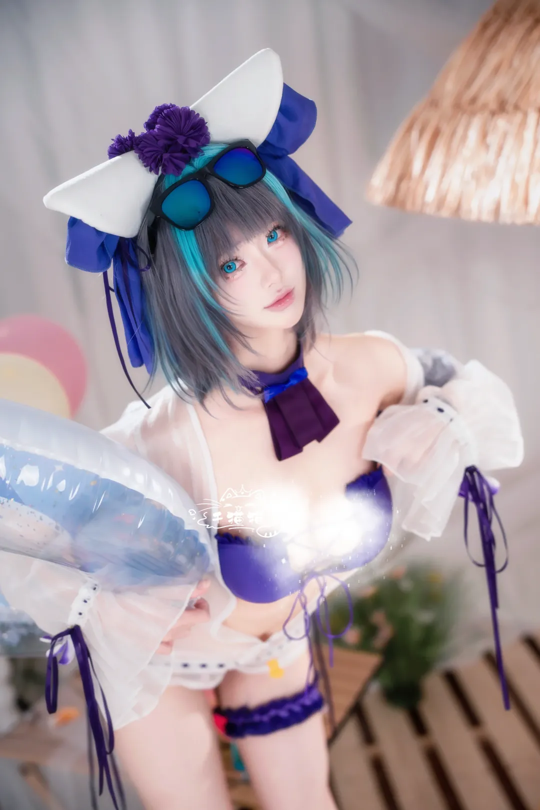 【柴郡cos】碧蓝航线的夏日风情，这套泳装太棒了 - 第 1 张