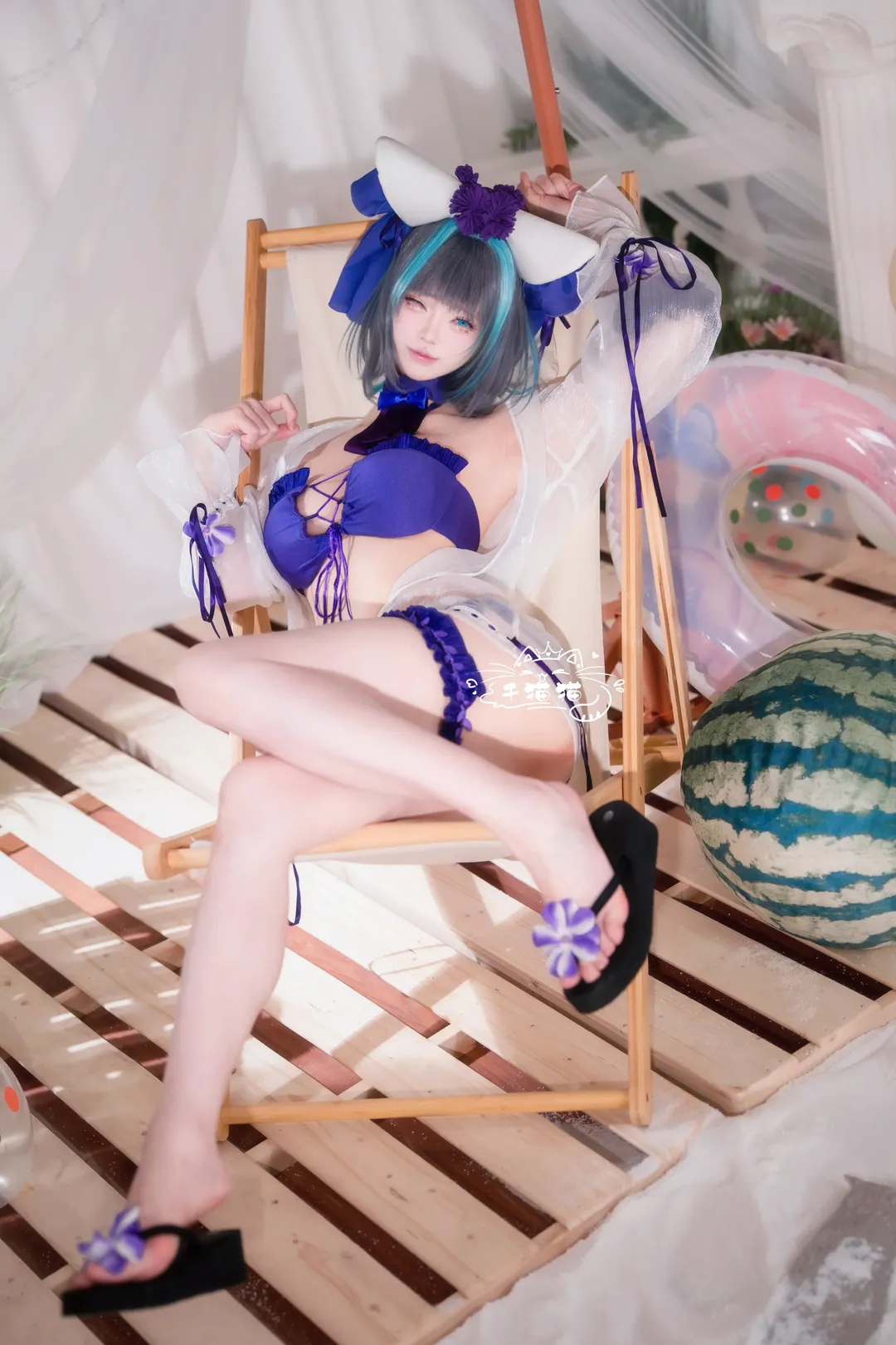 【柴郡cos】碧蓝航线的夏日风情，这套泳装太棒了 - 第 2 张