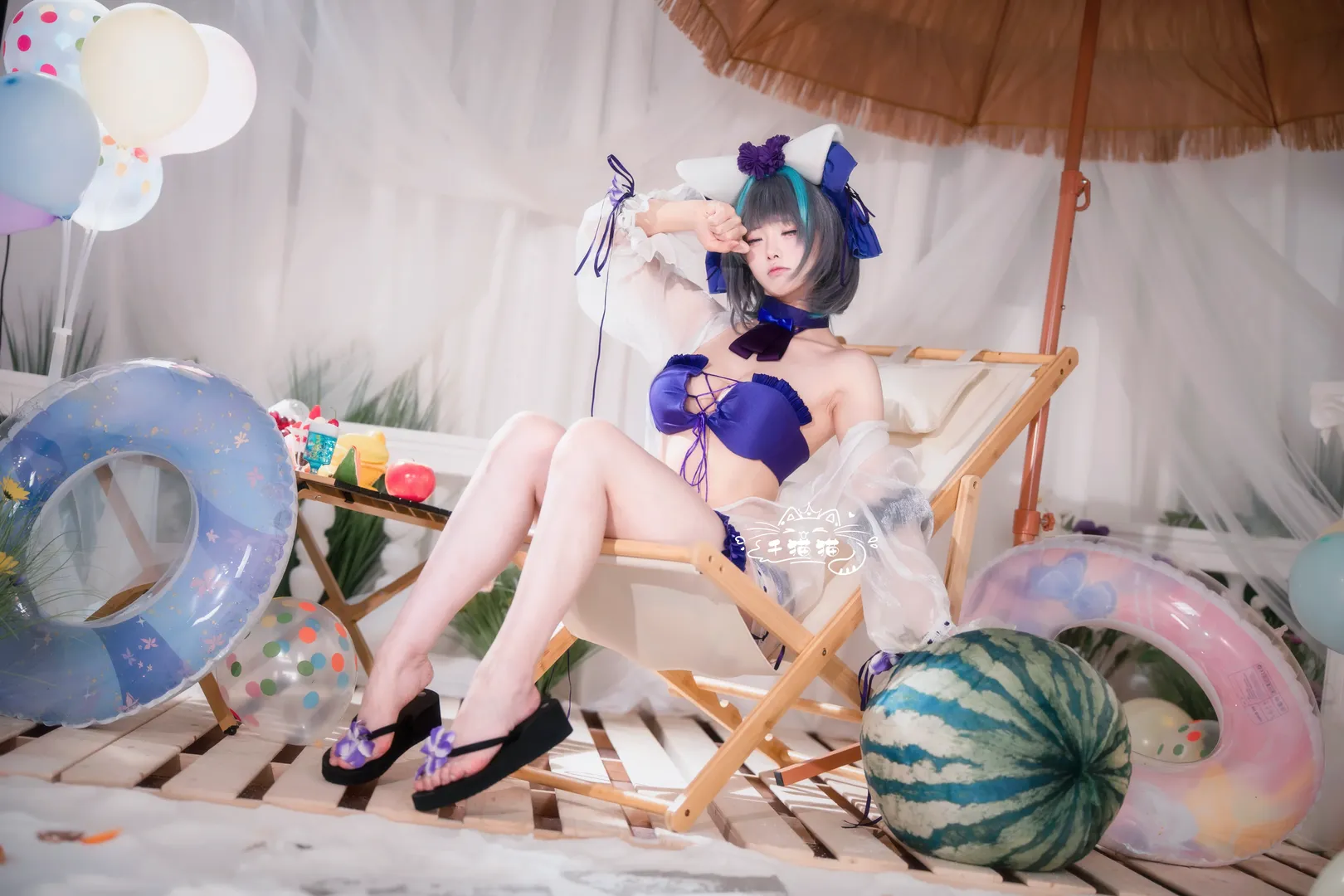【柴郡cos】碧蓝航线的夏日风情，这套泳装太棒了 - 第 5 张
