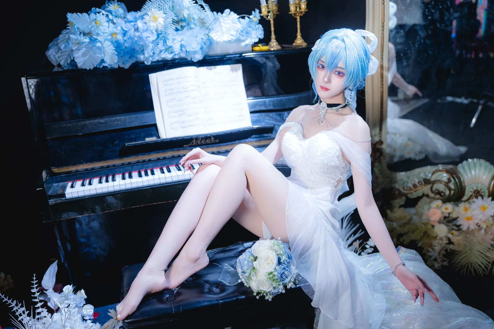 【守岸人cos】鸣潮 鸣乐之时 纯白纱裙的钢琴之约 - 第 4 张