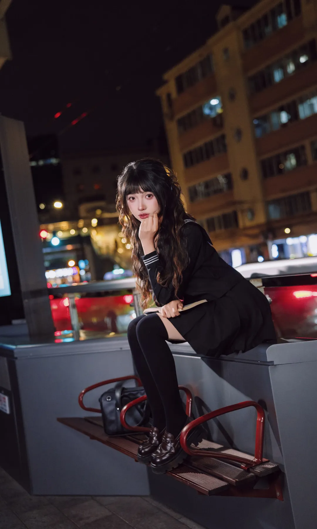 夜色街頭昭和風JK水手服寫真穿搭分享 - 第 7 張