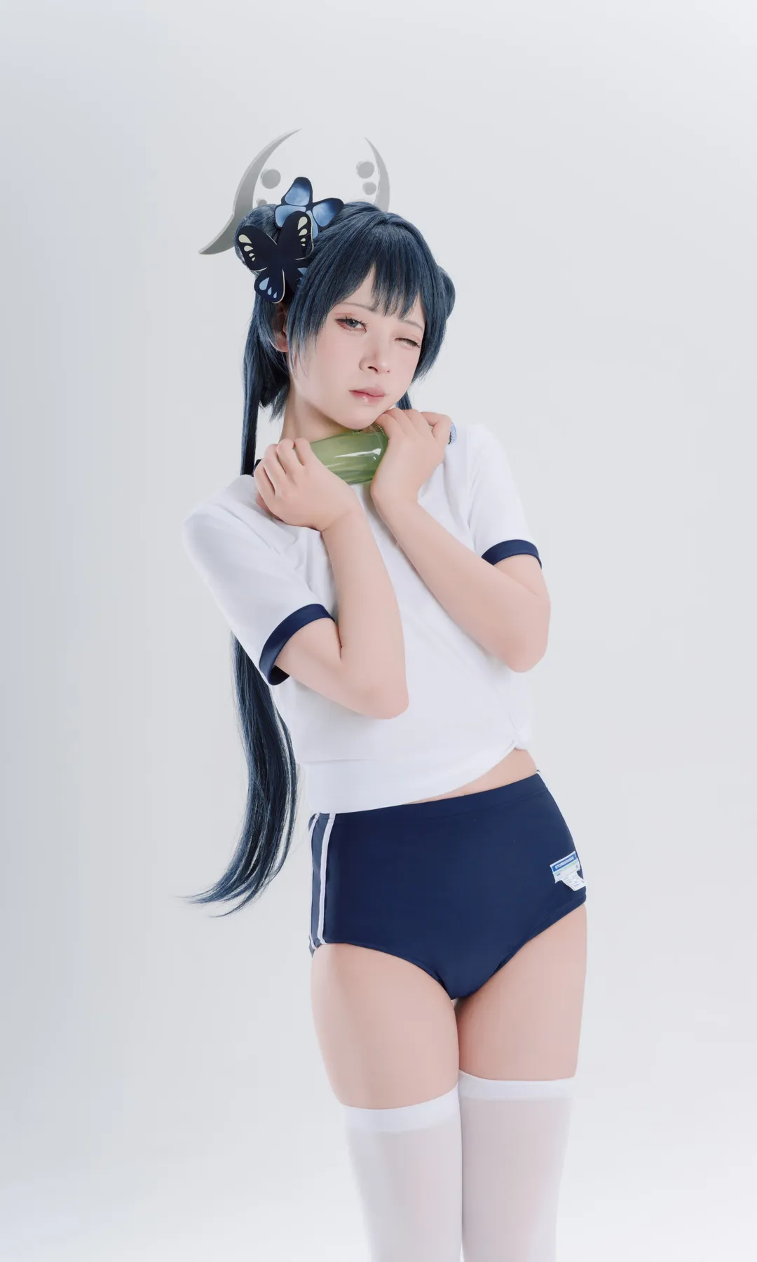【妃咲cos】蔚蓝档案龙华妃咲，白棚运动风元气满满 - 第 6 张