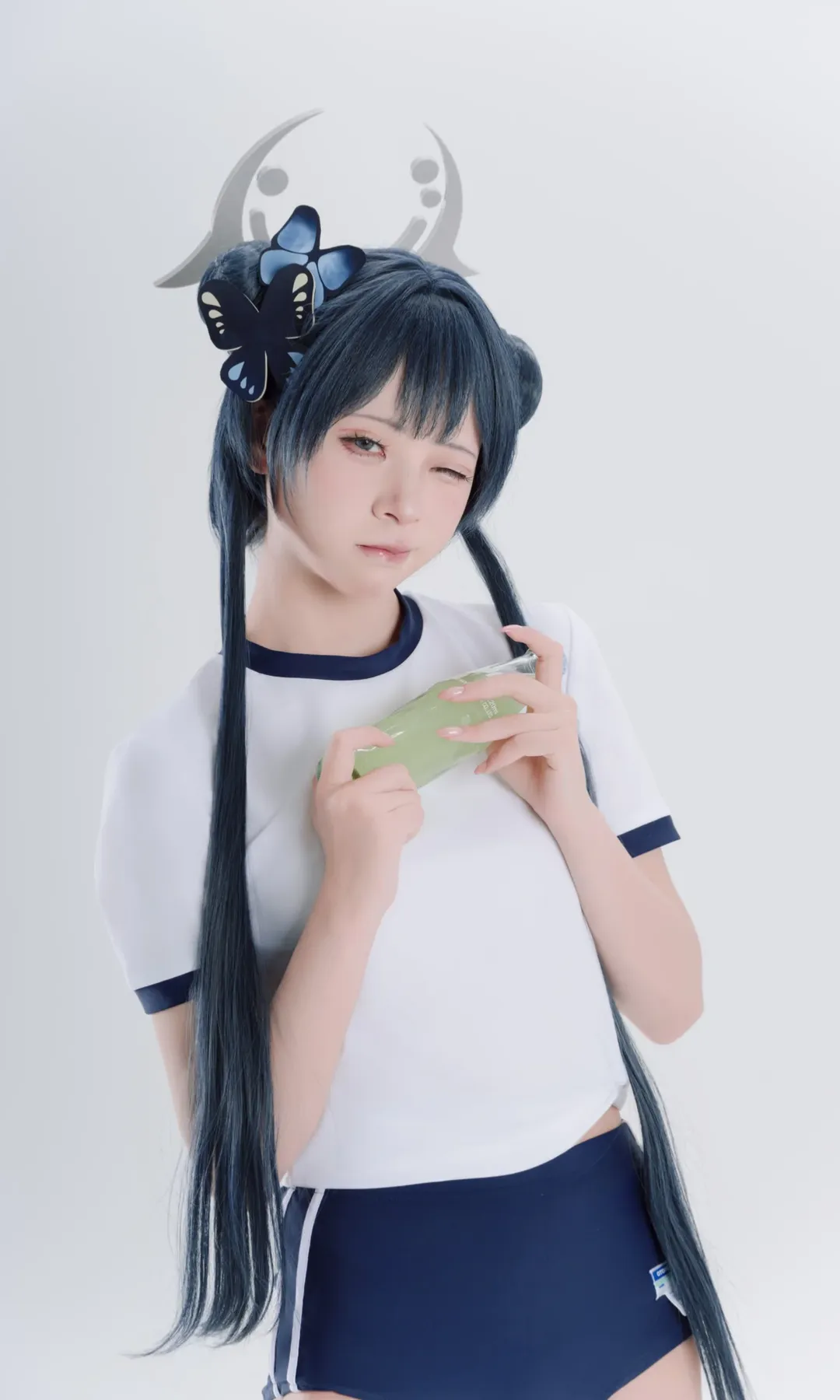 【妃咲cos】蔚蓝档案龙华妃咲，白棚运动风元气满满 - 第 8 张