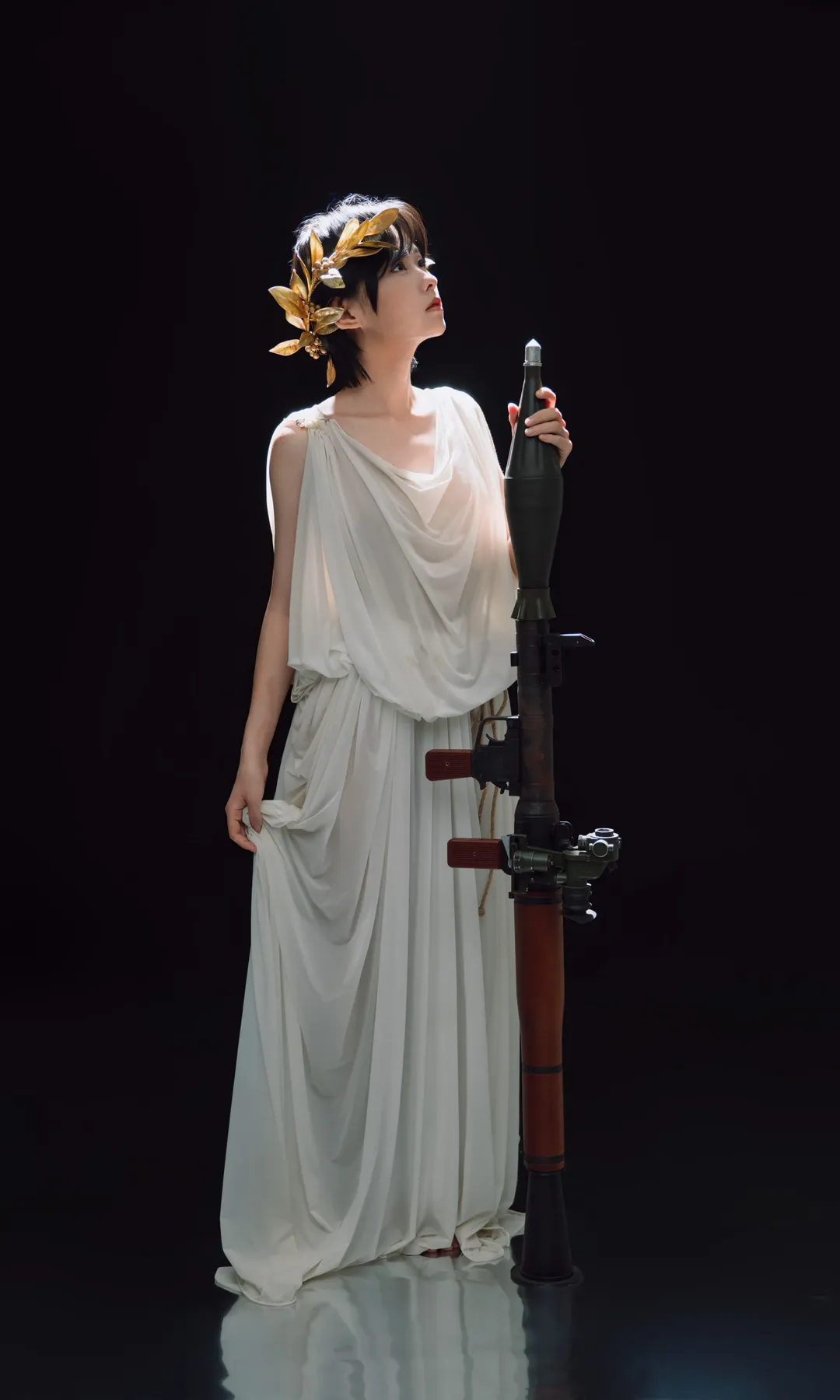 自设OC战术娘，古典白裙与重型火箭筒的反差碰撞 - 第 3 张