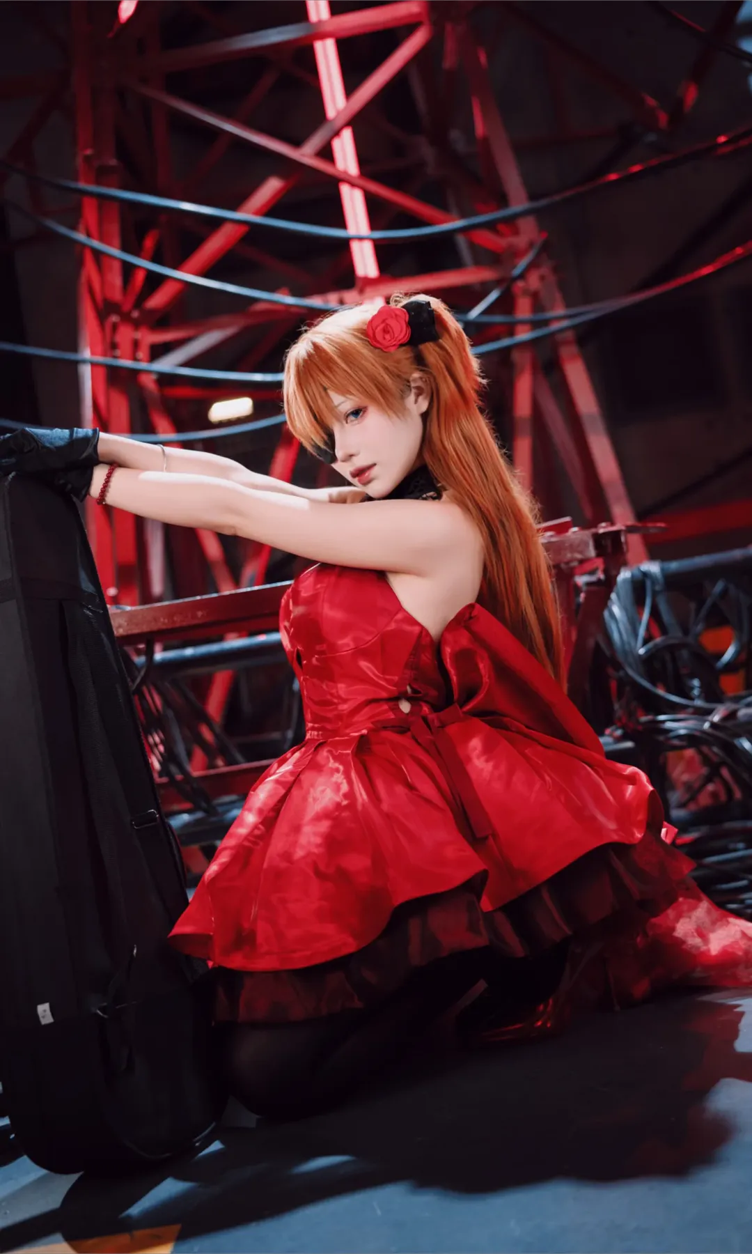 【明日香cos】新世紀福音戰士紅裙工業風正片 - 第 2 張