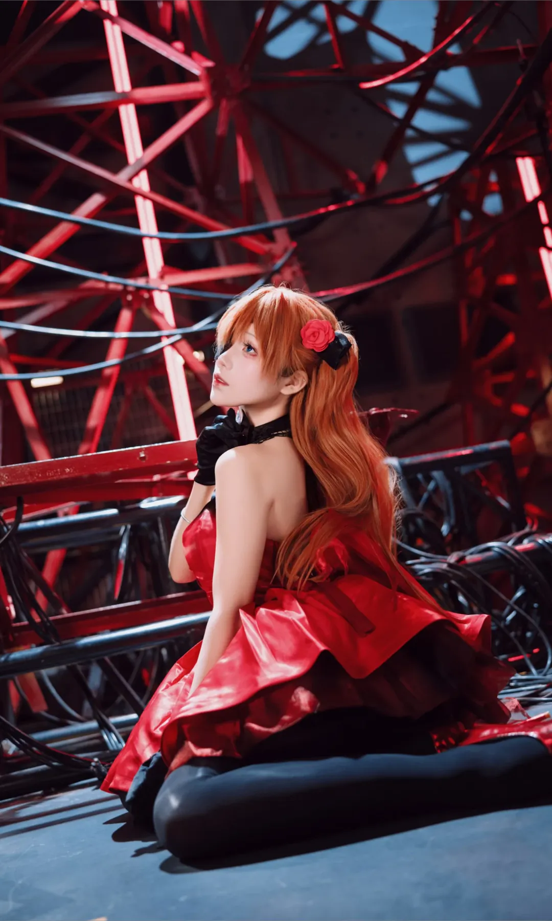 【明日香cos】新世紀福音戰士紅裙工業風正片 - 第 6 張