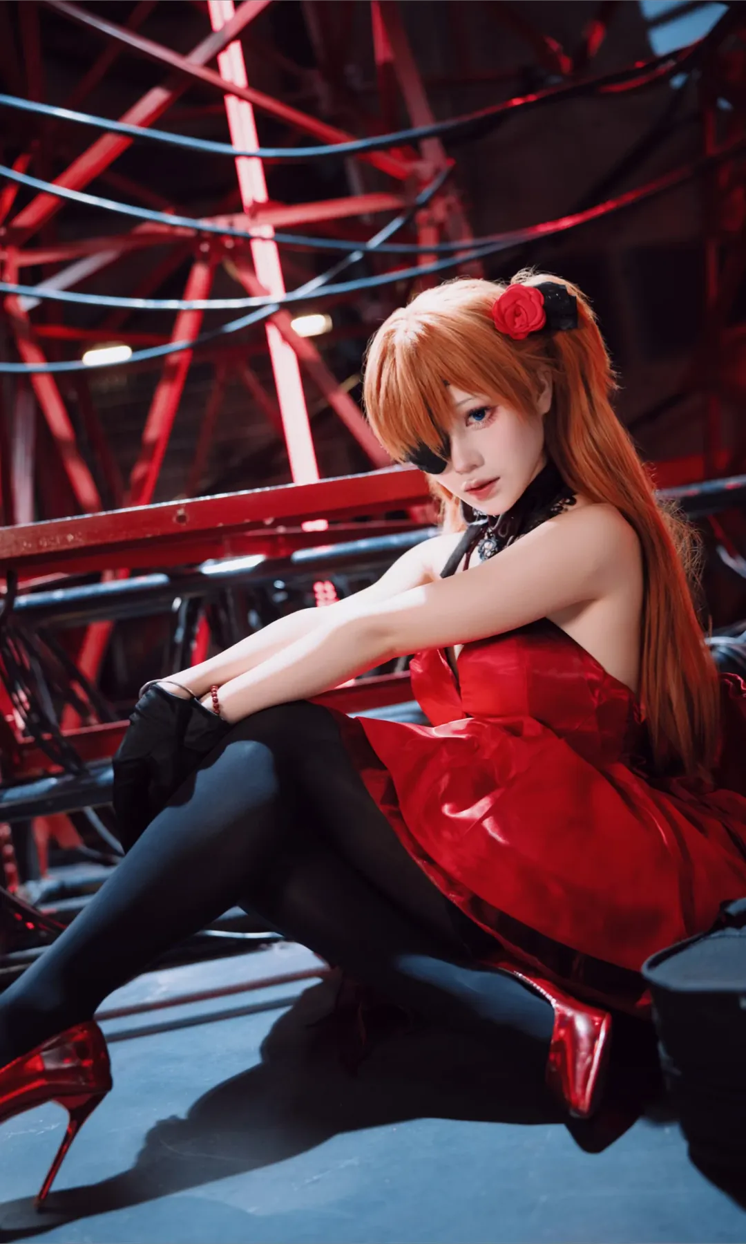 【明日香cos】新世紀福音戰士紅裙工業風正片 - 第 7 張