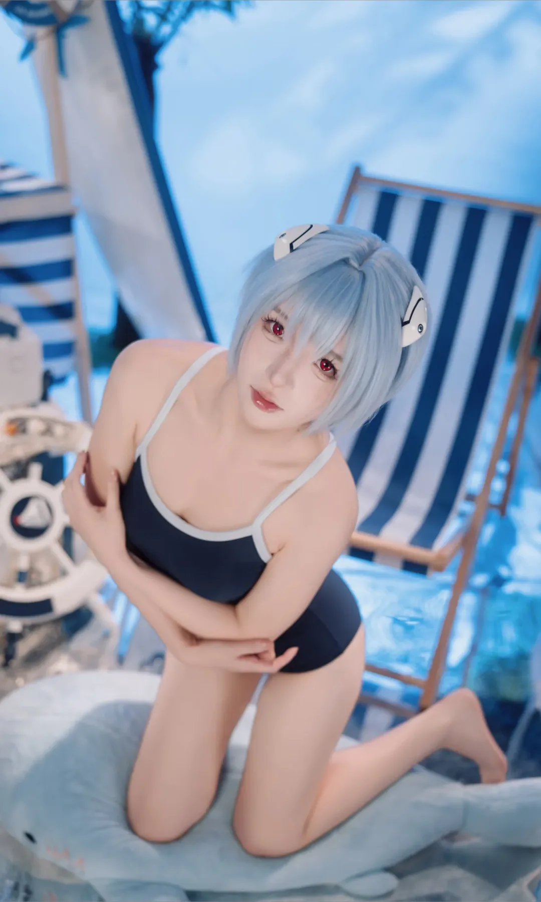 【绫波丽cos】新世纪福音战士的夏日清凉海滩 - 第 4 张