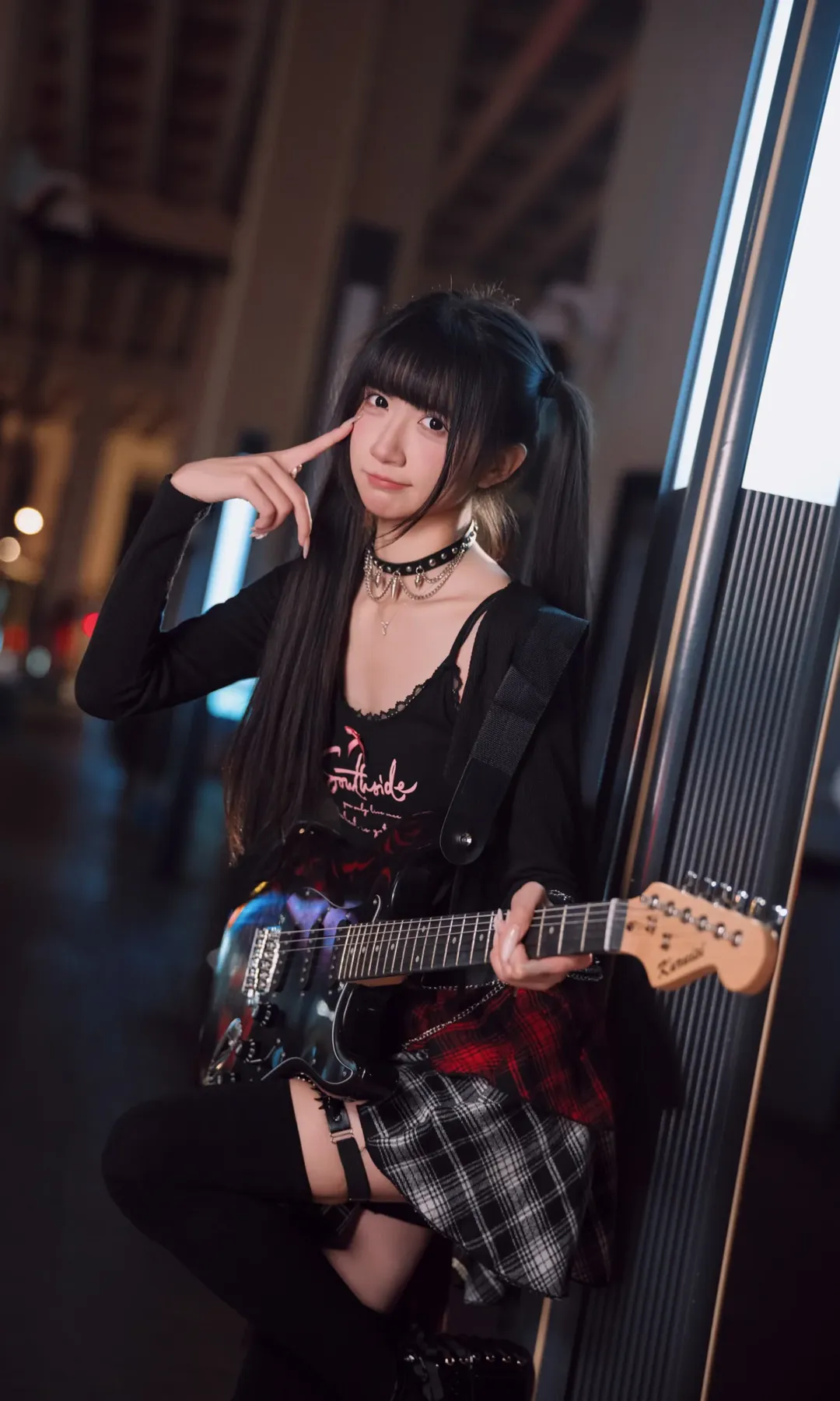 【V cos】夜之城的朋克摇滚少女，赛博朋克2077街拍 - 第 1 张