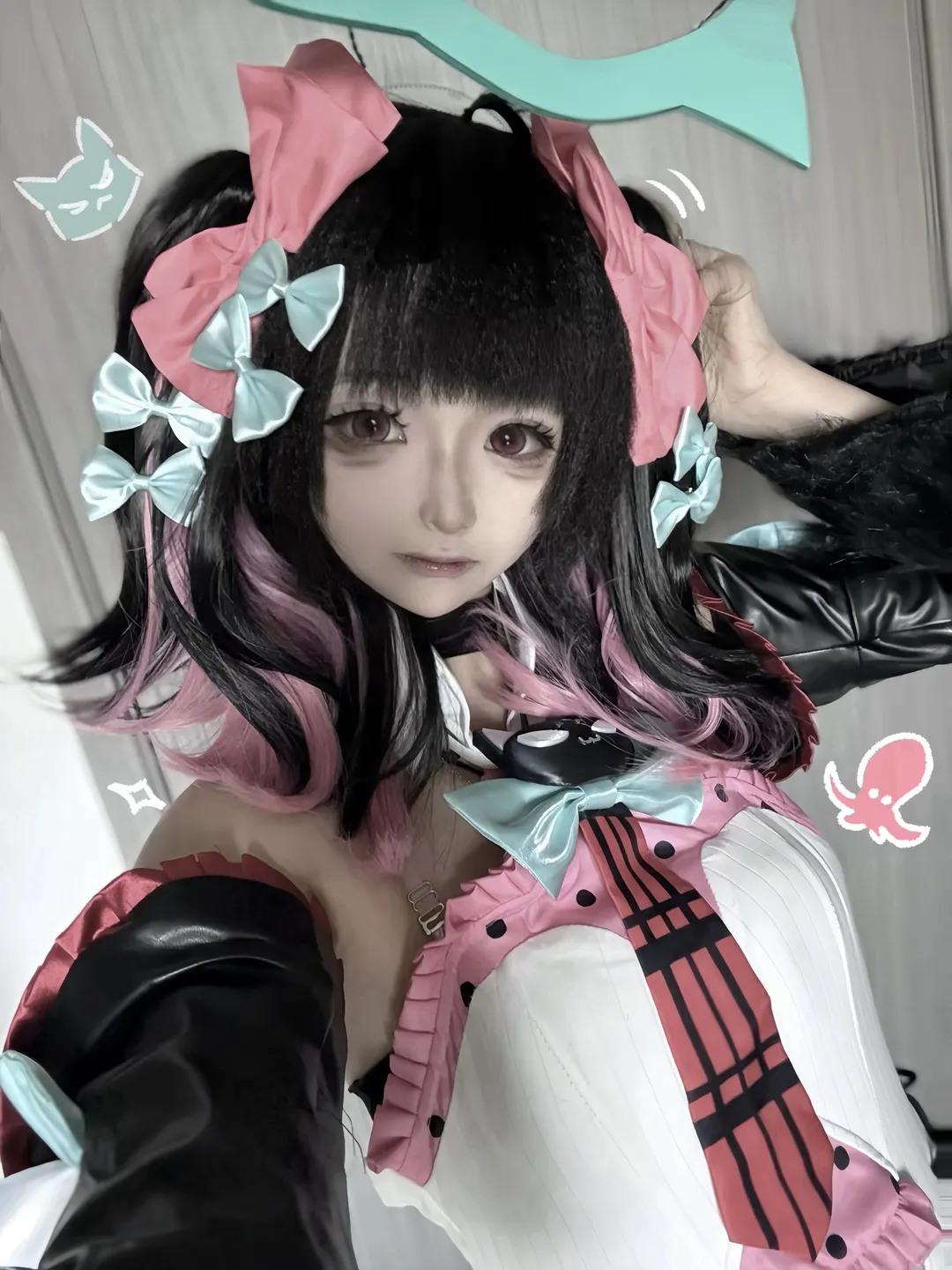 【南宫羽cos】绝区零妄想天使队长，这套黑粉配色的片子分享 - 第 1 张