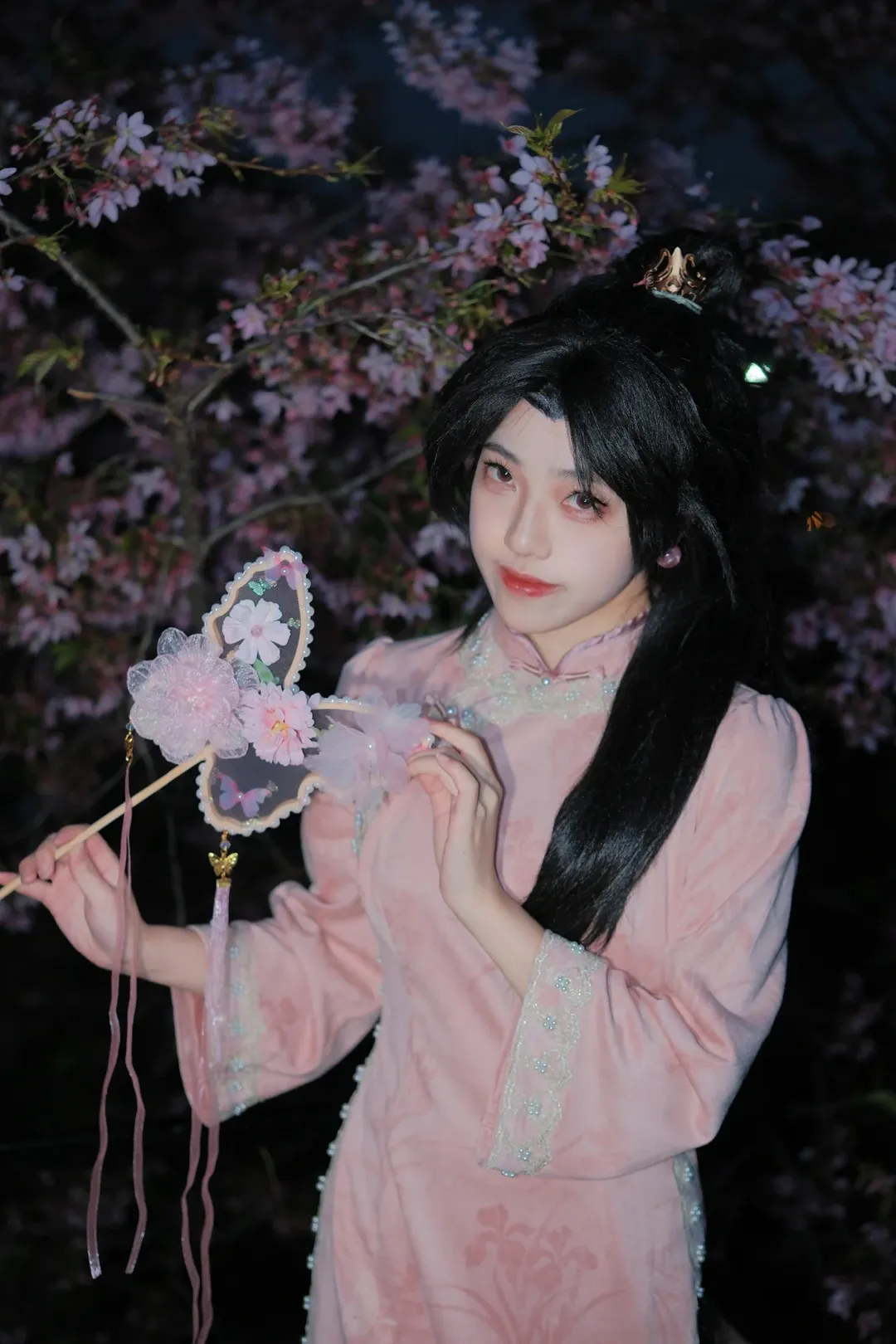 【贤者cos】无畏契约樱花旗袍夜拍记录 - 第 1 张