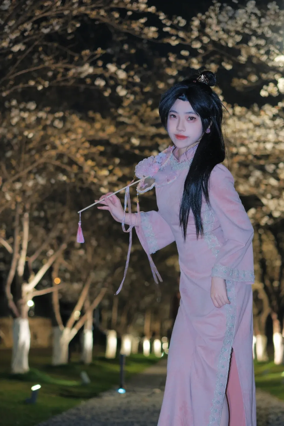 【贤者cos】无畏契约樱花旗袍夜拍记录 - 第 13 张