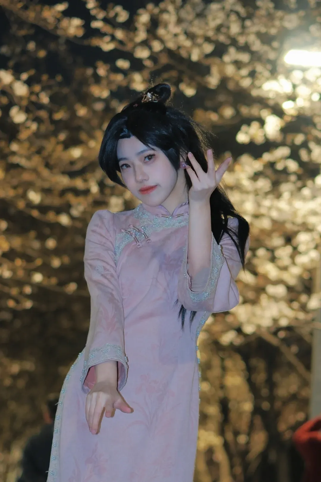 【贤者cos】无畏契约樱花旗袍夜拍记录 - 第 5 张